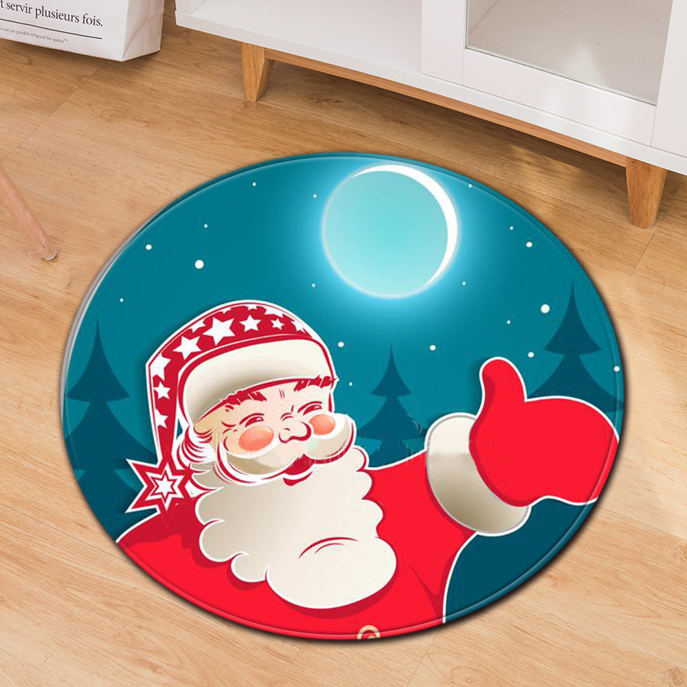 FestiveGrip Round Christmas Doormat