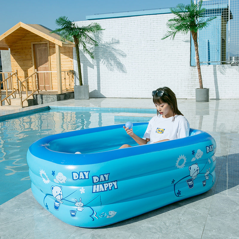 Children's Baby Square Paddling Pool Inflatable Swimming Pool