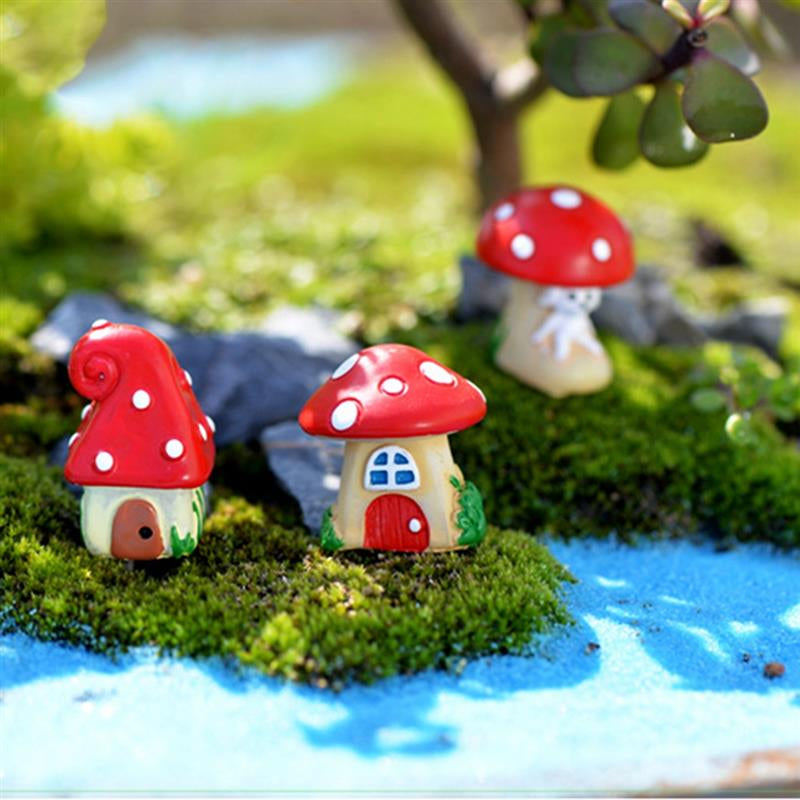 Small Mushroom Micro Landscape Bonsai Ornaments Potted Ornaments