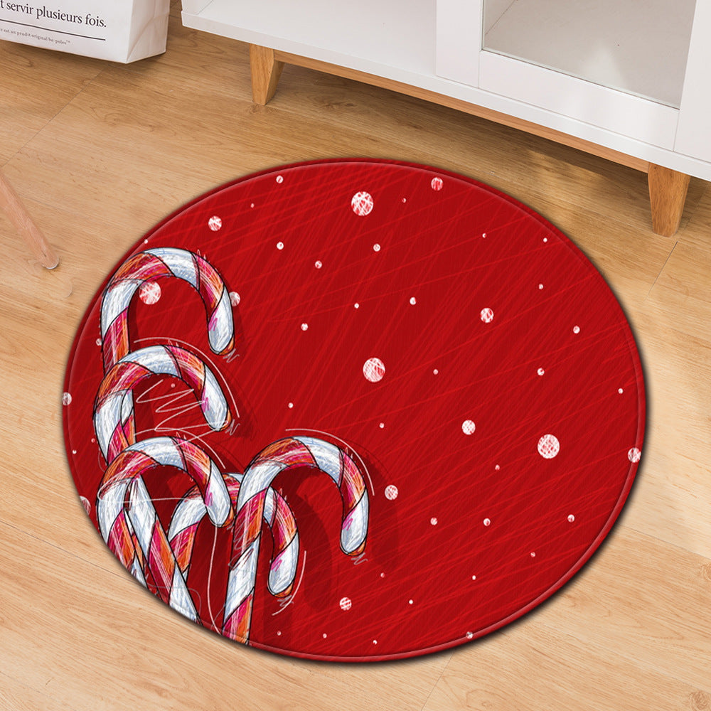 FestiveGrip Round Christmas Doormat