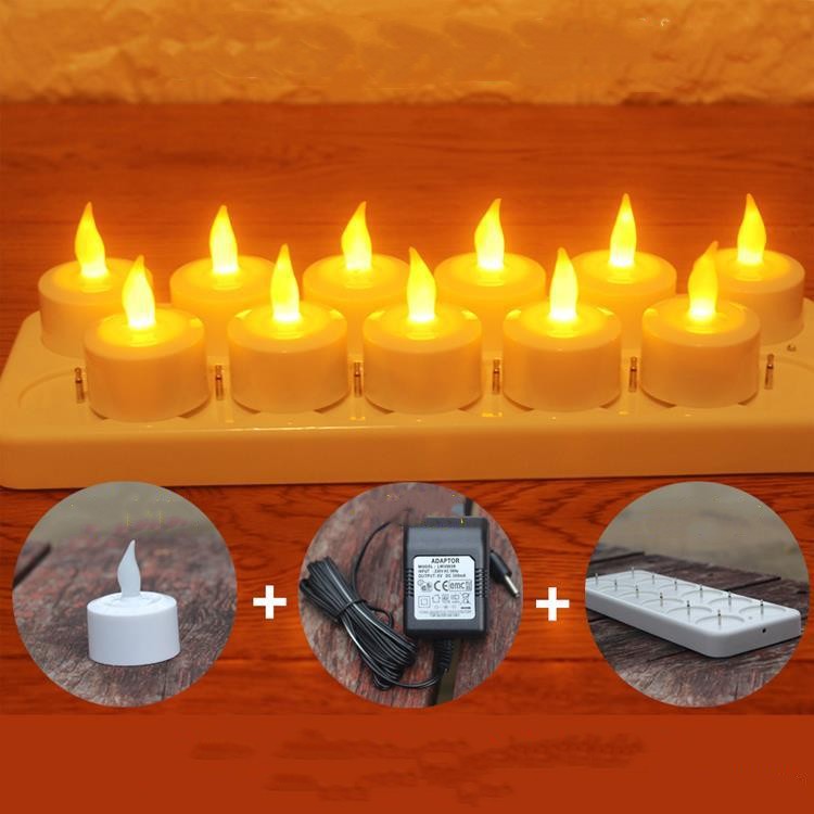 12 LED Rechargeable Electronic Candles