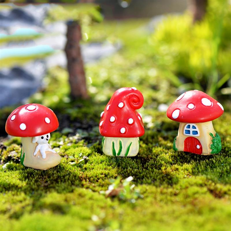 Small Mushroom Micro Landscape Bonsai Ornaments Potted Ornaments