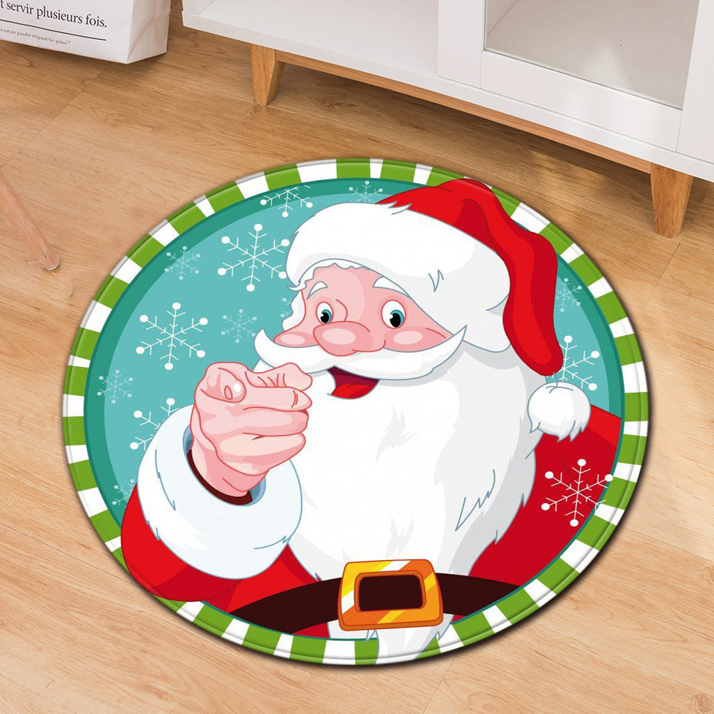 FestiveGrip Round Christmas Doormat