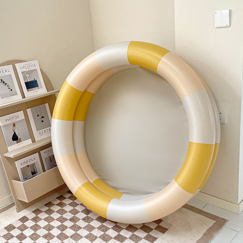 Vintage Striped Inflatable Swimming Pool