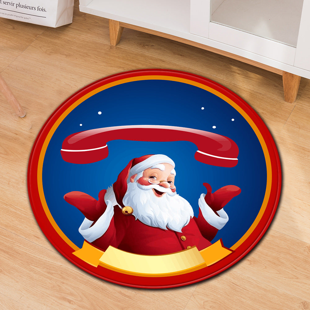 FestiveGrip Round Christmas Doormat